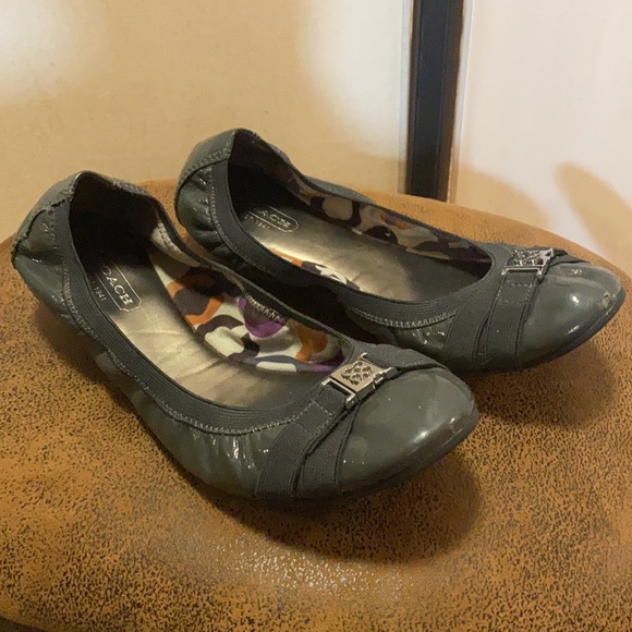 Coach Gray Patent Leather Flats - Picture 3 of 6